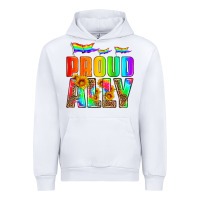White proud ally Urban Hoodie - HRA Design Shop