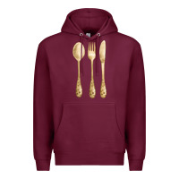 Burgundy spoon fork knife fa element Premium Hoodie - FaDigitalArtStudio