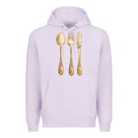 Lilac spoon fork knife fa element Premium Hoodie - FaDigitalArtStudio