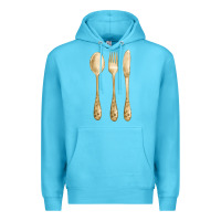 Ocean Blue spoon fork knife fa element Premium Hoodie - FaDigitalArtStudio