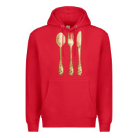 Red spoon fork knife fa element Premium Hoodie - FaDigitalArtStudio