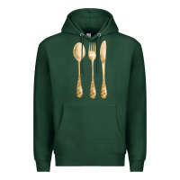 Sports Green spoon fork knife fa element Premium Hoodie - FaDigitalArtStudio