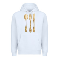 White spoon fork knife fa element Premium Hoodie - FaDigitalArtStudio
