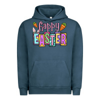 Pigment Midnight Navy Easter Day Happy Easter Urban Hoodie - OliviaCreatesArt