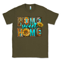 Army Green Western Home Sweet Home Classic Tee - FaDigitalArtStudio