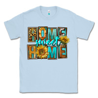 Dusty Blue Western Home Sweet Home Classic Tee - FaDigitalArtStudio