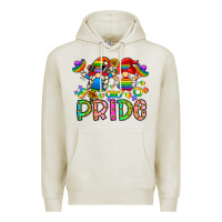 Oatmeal Heather pride Premium Hoodie - CowhideDigitalArt