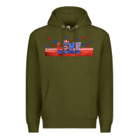 Army Green love america gnome libbey cup Premium Hoodie - HRA Design Shop