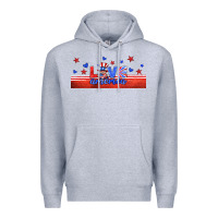 Heather Grey love america gnome libbey cup Premium Hoodie - HRA Design Shop