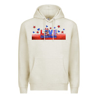 Oatmeal Heather love america gnome libbey cup Premium Hoodie - HRA Design Shop