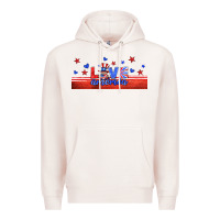 Pale Pink love america gnome libbey cup Premium Hoodie - HRA Design Shop