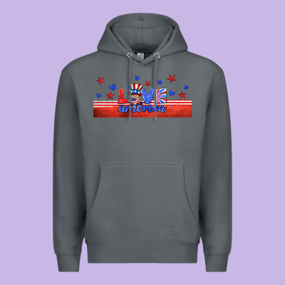 Love America Gnome Libbey Cup Premium Hoodie Designed By Hra Design Shop
