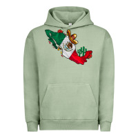 Pigment Oil Green mexico Urban Hoodie - CowhideDigitalArt