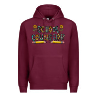 Burgundy school counselor Premium Hoodie - CowhideDigitalArt