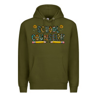 Army Green school counselor Premium Hoodie - CowhideDigitalArt