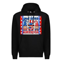 Black god bless America gnomes Premium Hoodie - HRA Design Shop