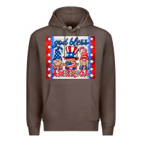 Coffee god bless America gnomes Premium Hoodie - HRA Design Shop