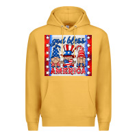 Mustard god bless America gnomes Premium Hoodie - HRA Design Shop