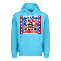 Ocean Blue god bless America gnomes Premium Hoodie - HRA Design Shop