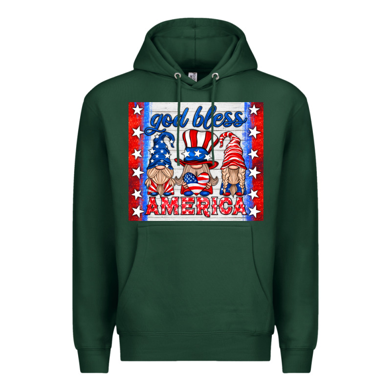 God Bless America Gnomes Premium Hoodie by HRA Design Shop | Teevron