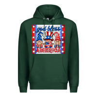 Sports Green god bless America gnomes Premium Hoodie - HRA Design Shop