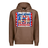 Chestnut god bless America gnomes Premium Hoodie - HRA Design Shop