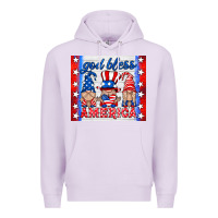 Lilac god bless America gnomes Premium Hoodie - HRA Design Shop