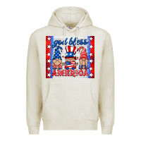 Oatmeal Heather god bless America gnomes Premium Hoodie - HRA Design Shop