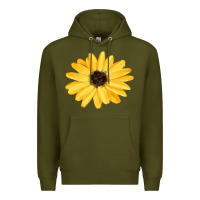 Army Green sunflower Premium Hoodie - FaDigitalArtStudio