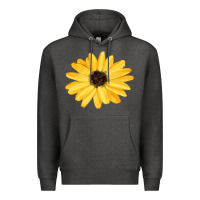 Charcoal Heather sunflower Premium Hoodie - FaDigitalArtStudio