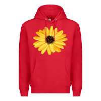 Red sunflower Premium Hoodie - FaDigitalArtStudio