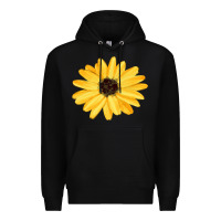 Black sunflower Premium Hoodie - FaDigitalArtStudio
