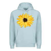 Blue Mist sunflower Premium Hoodie - FaDigitalArtStudio