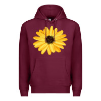 Burgundy sunflower Premium Hoodie - FaDigitalArtStudio