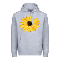 Heather Grey sunflower Premium Hoodie - FaDigitalArtStudio