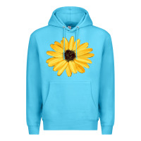 Ocean Blue sunflower Premium Hoodie - FaDigitalArtStudio