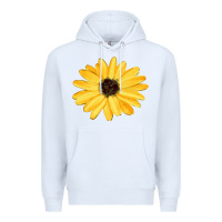 White sunflower Premium Hoodie - FaDigitalArtStudio