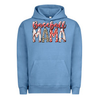 Pigment Pebble Blue baseball  mama Urban Hoodie - RacoonDesign