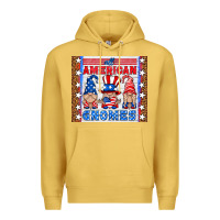 Antique Gold all american gnomes Premium Hoodie - HRA Design Shop