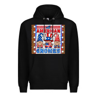 Black all american gnomes Premium Hoodie - HRA Design Shop