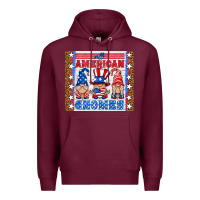 Burgundy all american gnomes Premium Hoodie - HRA Design Shop
