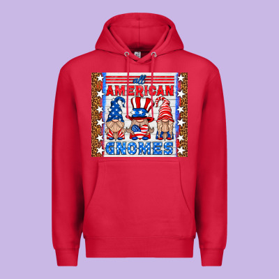 All American Gnomes Premium Hoodie Designed By Hra Design Shop