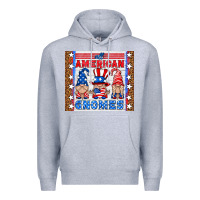 Heather Grey all american gnomes Premium Hoodie - HRA Design Shop