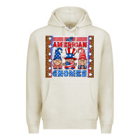 Oatmeal Heather all american gnomes Premium Hoodie - HRA Design Shop