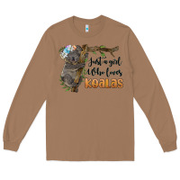 Toasted Coconut just a girl who loves koalas Long Sleeve Tee - BarkalooDesign