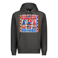 Charcoal Heather all american gnomes Premium Hoodie - HRA Design Shop