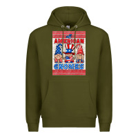 Army Green all american gnomes air freshener Premium Hoodie - HRA Design Shop