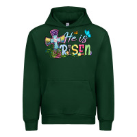 Forest Green Easter Day He is risen Urban Hoodie - OliviaCreatesArt