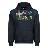 Navy Easter Day He is risen Urban Hoodie - OliviaCreatesArt