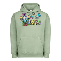 Pigment Oil Green Easter Day He is risen Urban Hoodie - OliviaCreatesArt